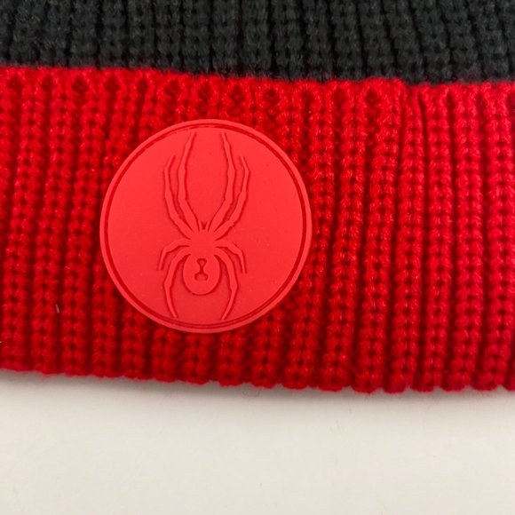 NEW Spyder Color Block Beanie Hat Cap Toque Men's One Size Ski Winter - Picture 2 of 8